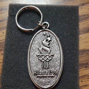 Vintage 1996 Avon Atlanta Olympic Games Silvertone Key Chain